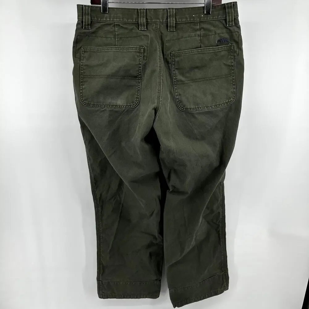 Mountain Khakis Teton Twill Pants Classic Western Outdoor Casual Green Waist 35